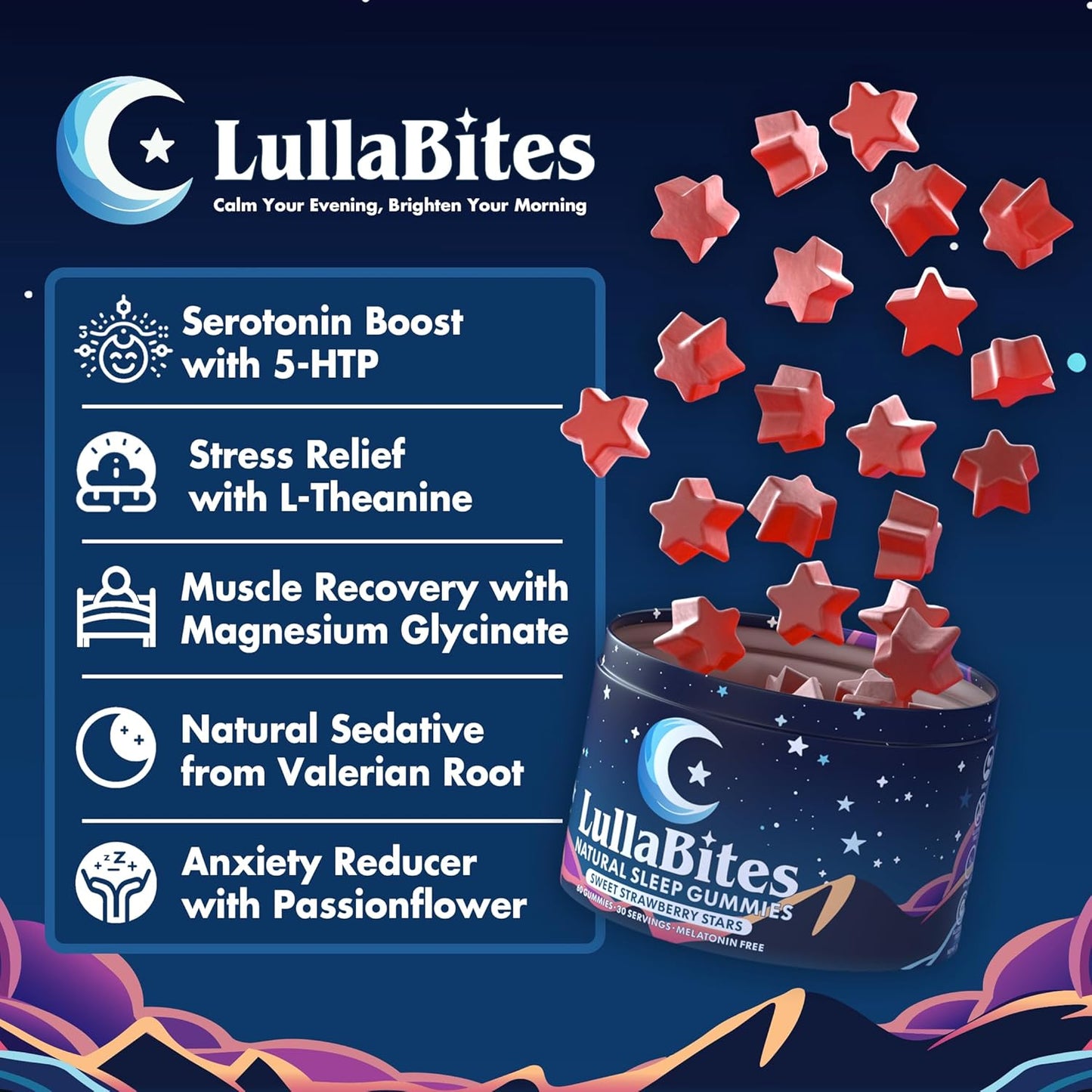 LullaBites - Gomitas naturales para dormir - Hechas en Estados Unidos