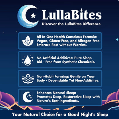 LullaBites - Gomitas naturales para dormir - Hechas en Estados Unidos