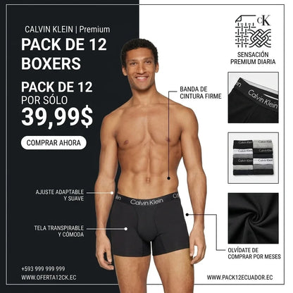 LIQUIDACIÓN BOXER CALVIN KLEIN (Pack 12 unidades)