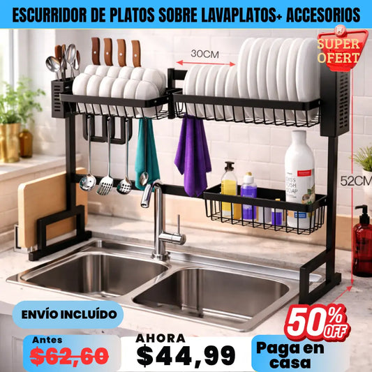 Platero Sistema TitanFlow™ | Acero Inoxidable 304 Reforzado | Accesorios Gratis