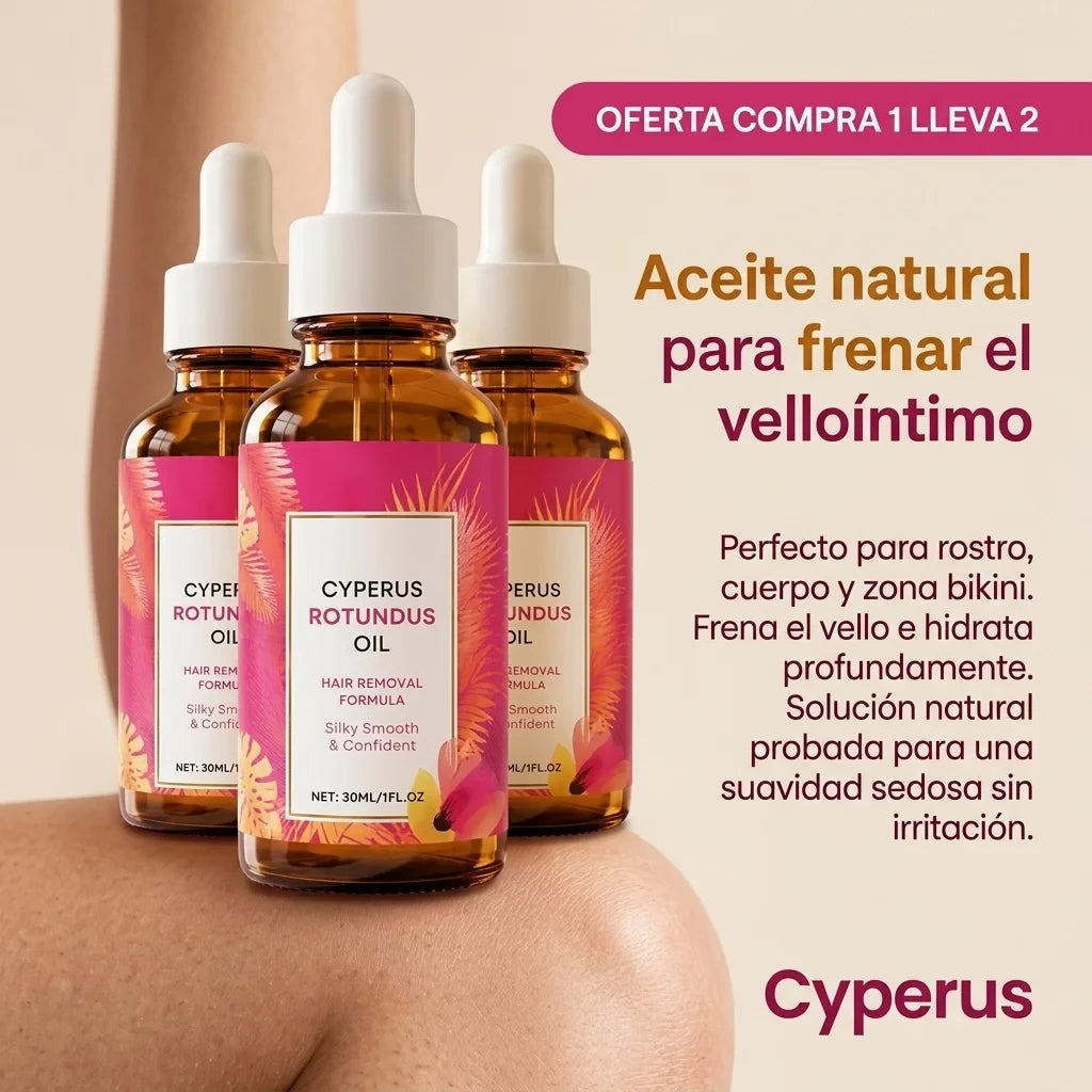 Cyperus Rotundus Oil 60 ml- Aceite Depilación Definitiva COMPRA 1 LLEVA 2