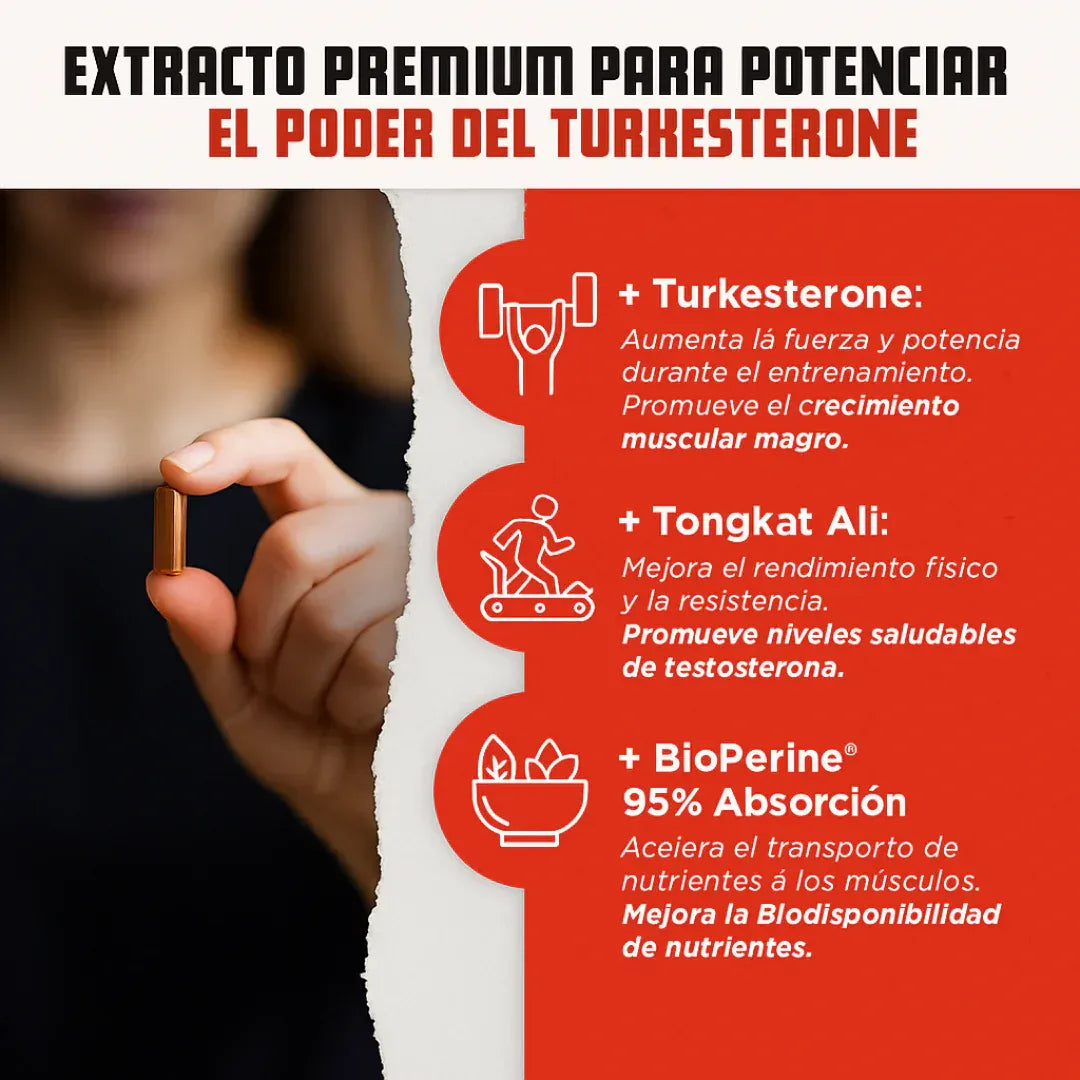 Turkesterona® Original Potenciador Hombres - 120 Cápsulas