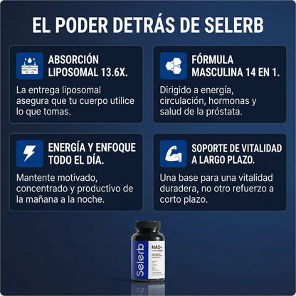 NAD+ liposomal para hombres | 60 Cápsulas